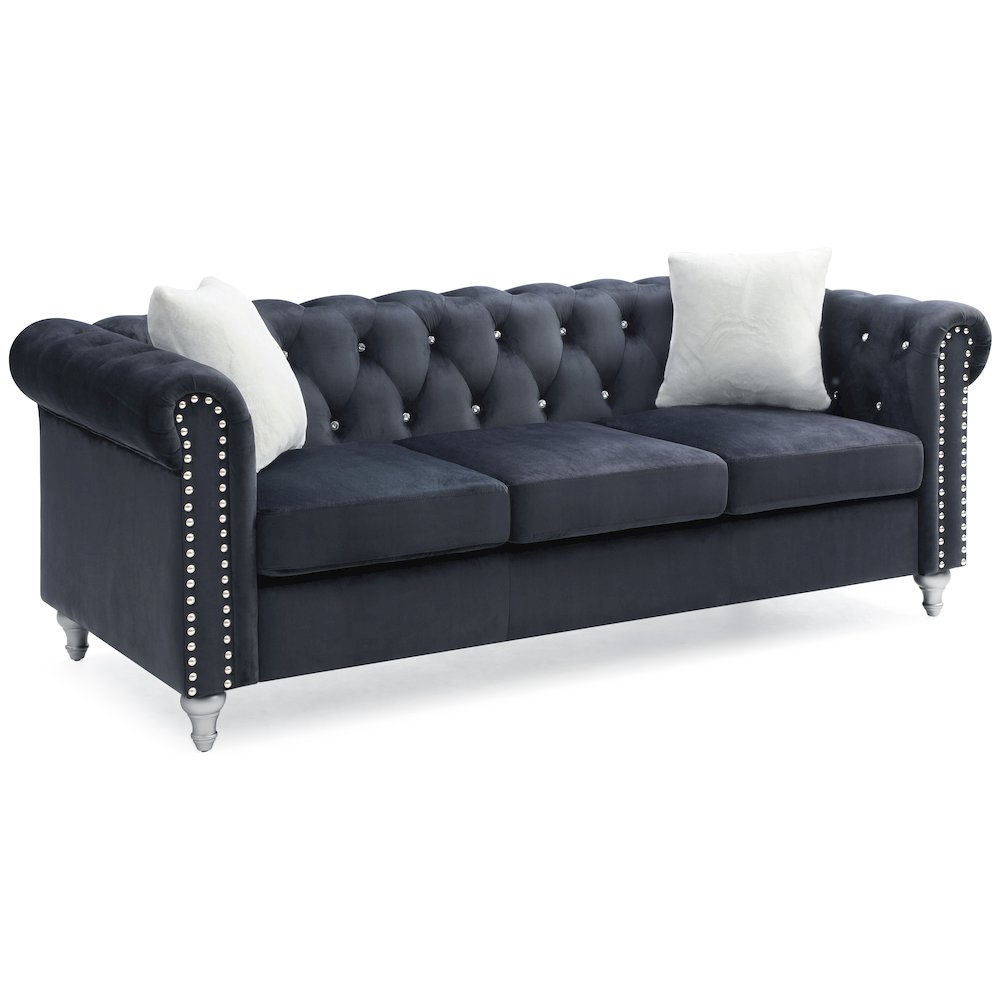 Glory Furniture Raisa Sofa in Black Color
