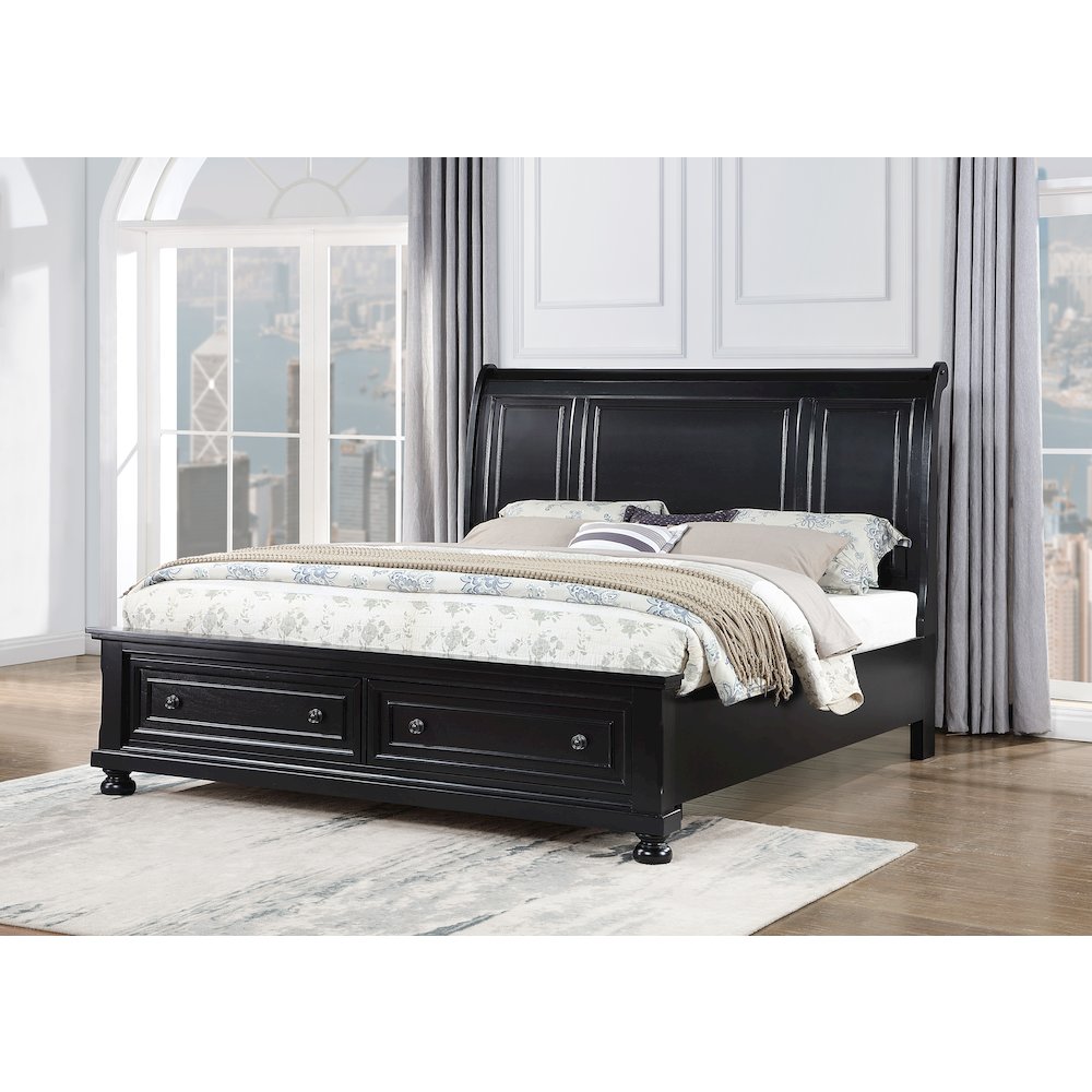 Glory Furniture Meade King Bed in Black Color