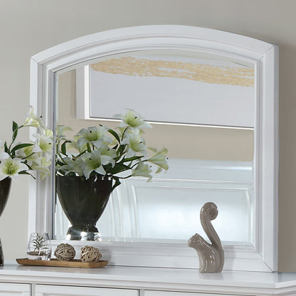 Glory Furniture Meade Mirror in White Color