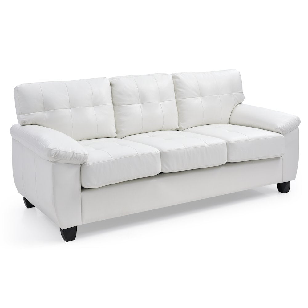 Glory Furniture Gallant Sofa in White Color