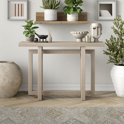 Breslow 44" Wide Rectangular Console Table in Alder White