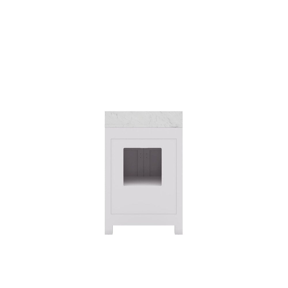 24 Inch Pure White Single Sink Bathroom Vanity