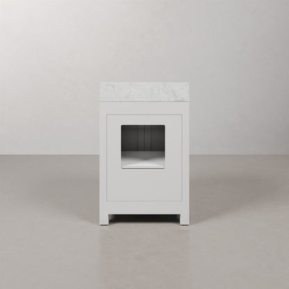 24 Inch Pure White Single Sink Bathroom Vanity