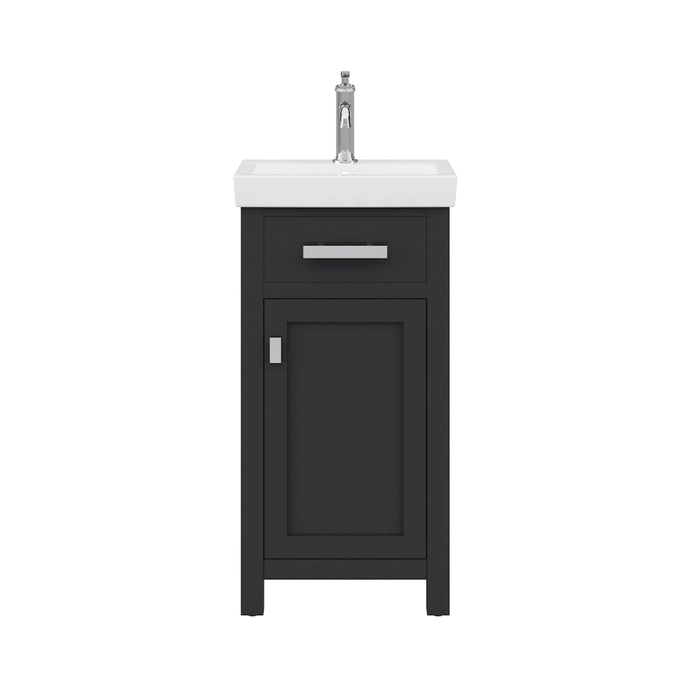 Mia 18 In. Integrated Ceramic Sink Top Vanity in Espresso