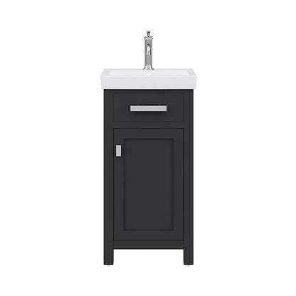 Mia 18 In. Integrated Ceramic Sink Top Vanity in Espresso