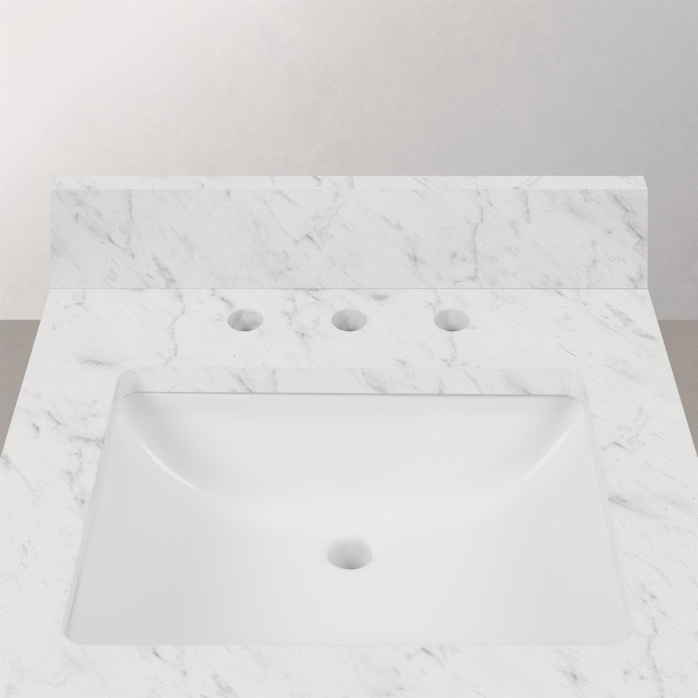 24 Inch Pure White Single Sink Bathroom Vanity