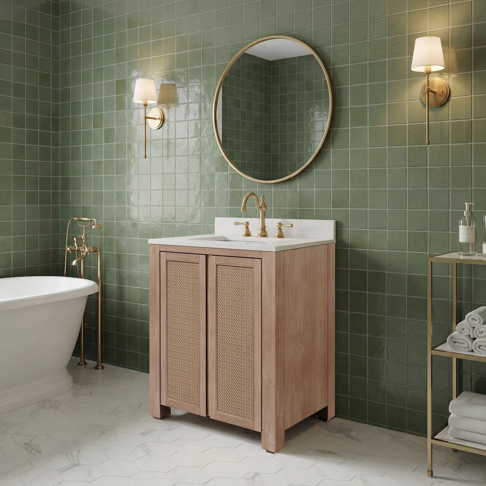 Belmont 30 In. Single Sink Pre-Assembled Transitional Style Bathroom Vanity