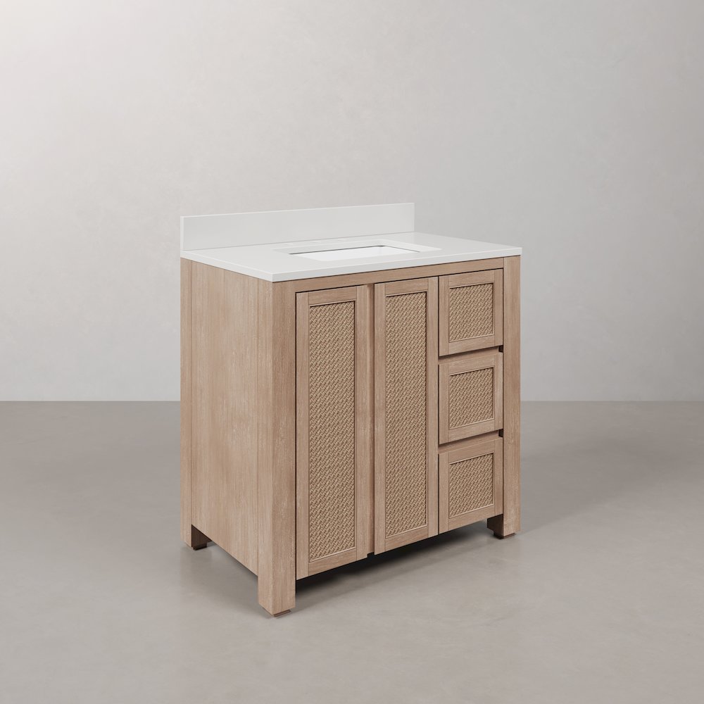 Belmont 36 In. Single Sink Pre-Assembled Transitional Style Bathroom Vanity