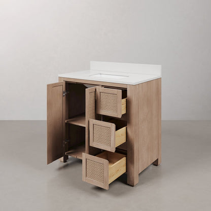Belmont 36 In. Single Sink Pre-Assembled Transitional Style Bathroom Vanity