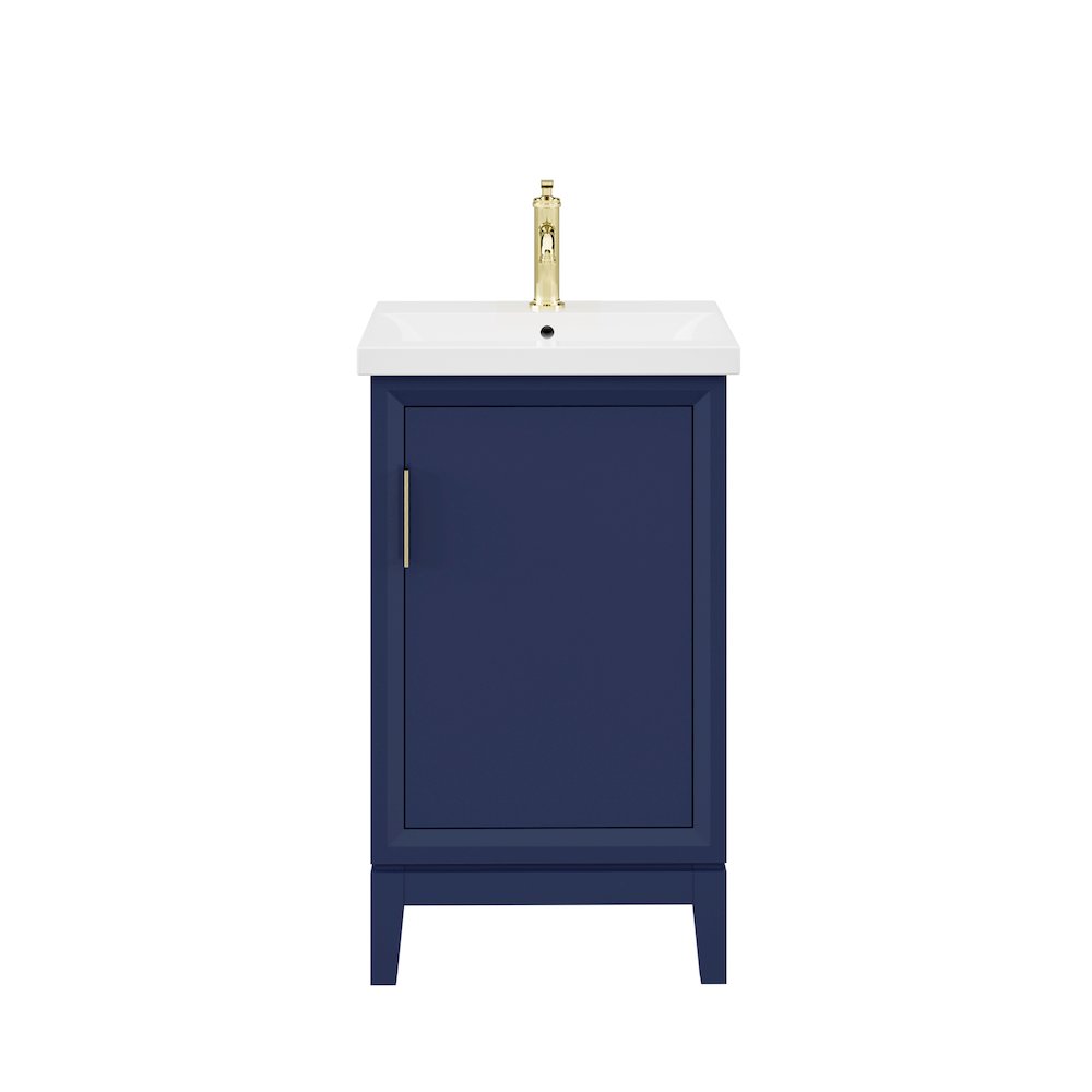20 In. Integrated Ceramic Sink Top Bath Vanity in Monarch Blue