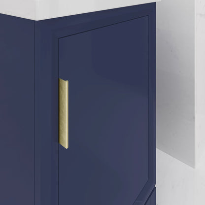 20 In. Integrated Ceramic Sink Top Bath Vanity in Monarch Blue
