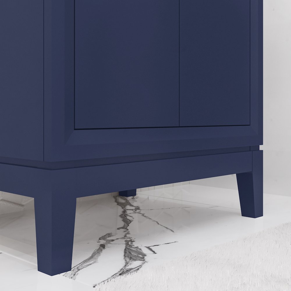 Elise 24 In. Integrated Ceramic Sink Top Vanity in Monarch Blue