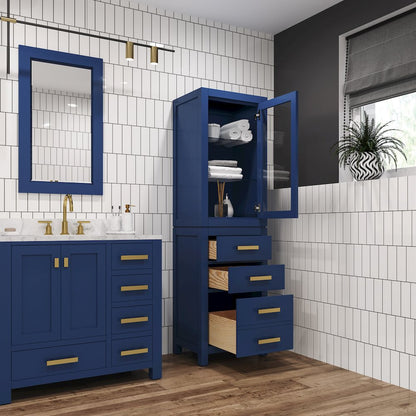 Free Standing Linen Cabinet in Monarch Blue