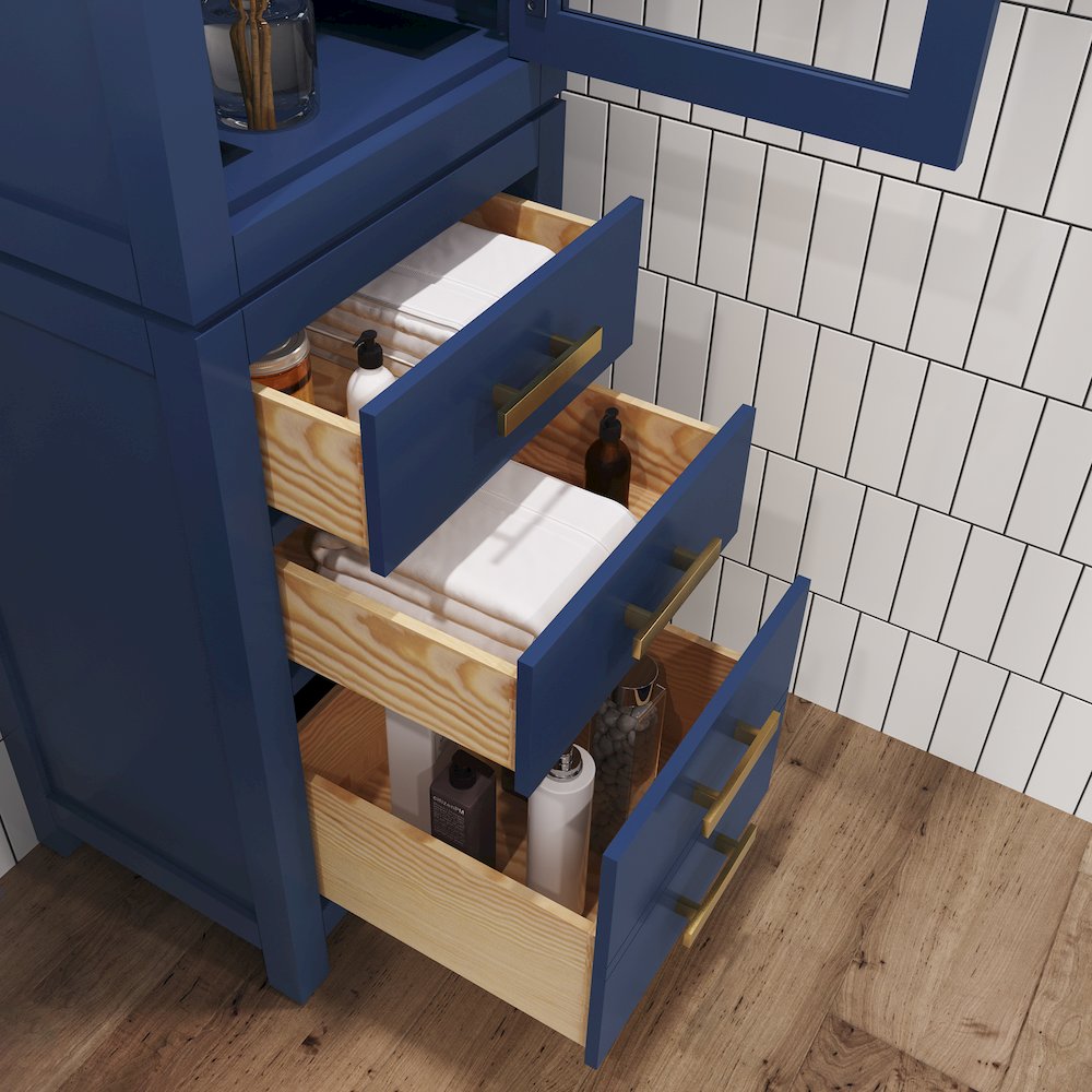 Free Standing Linen Cabinet in Monarch Blue