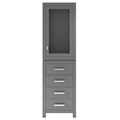 Free Standing Linen Cabinet in Cashmere Grey