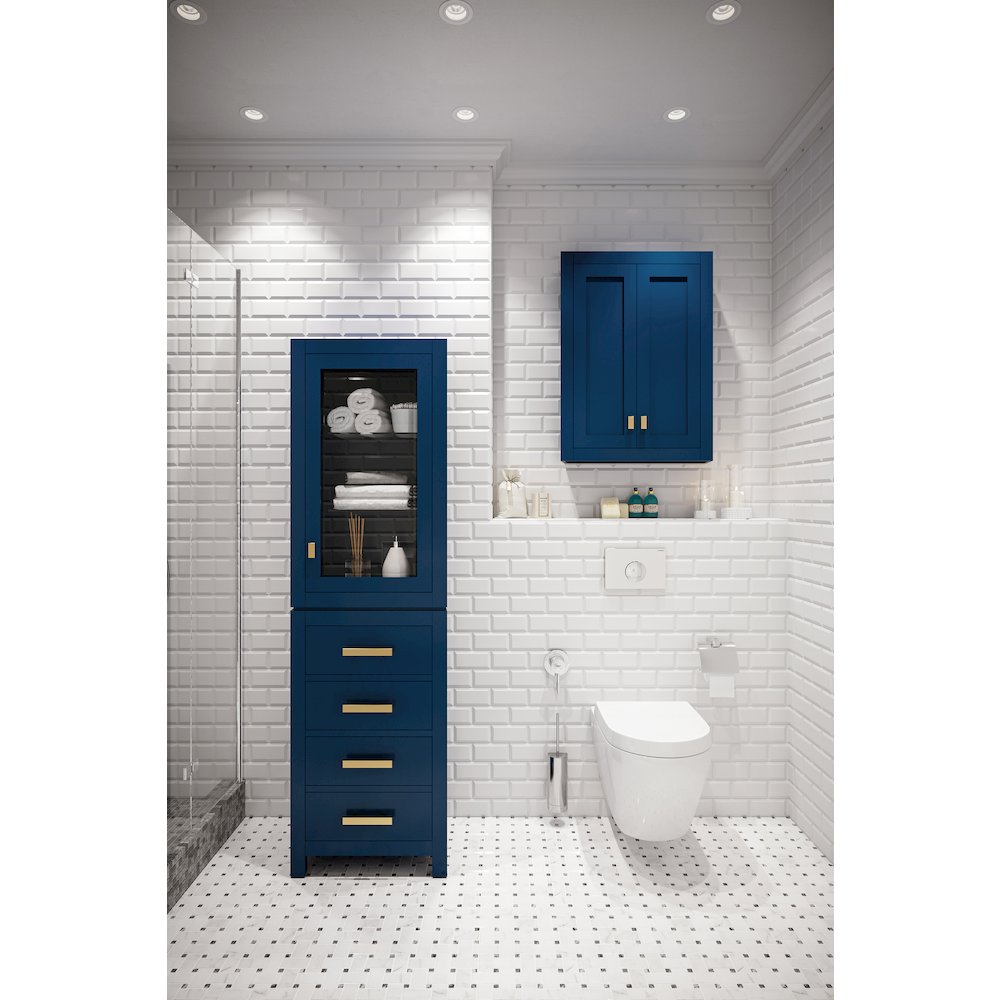 Free Standing Linen Cabinet in Monarch Blue