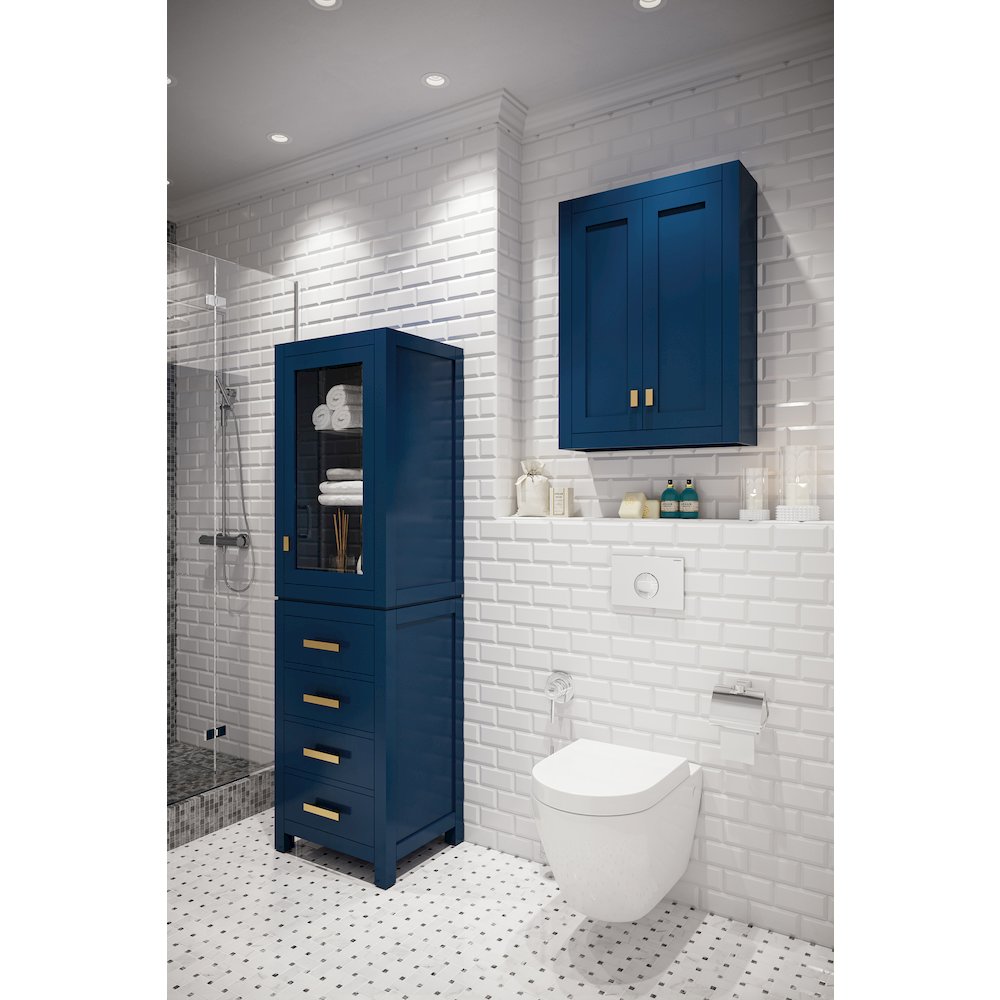 Free Standing Linen Cabinet in Monarch Blue