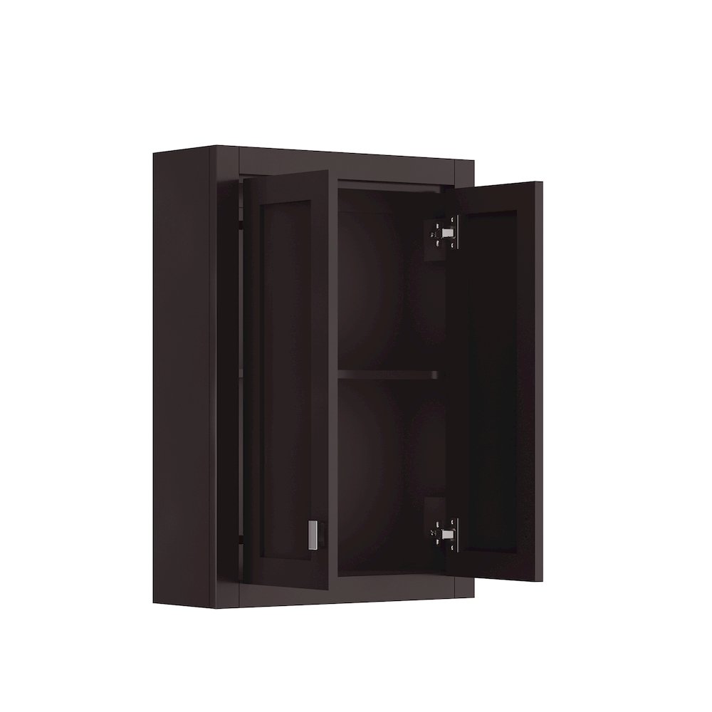 Bath Storage Wall Cabinet in Espresso