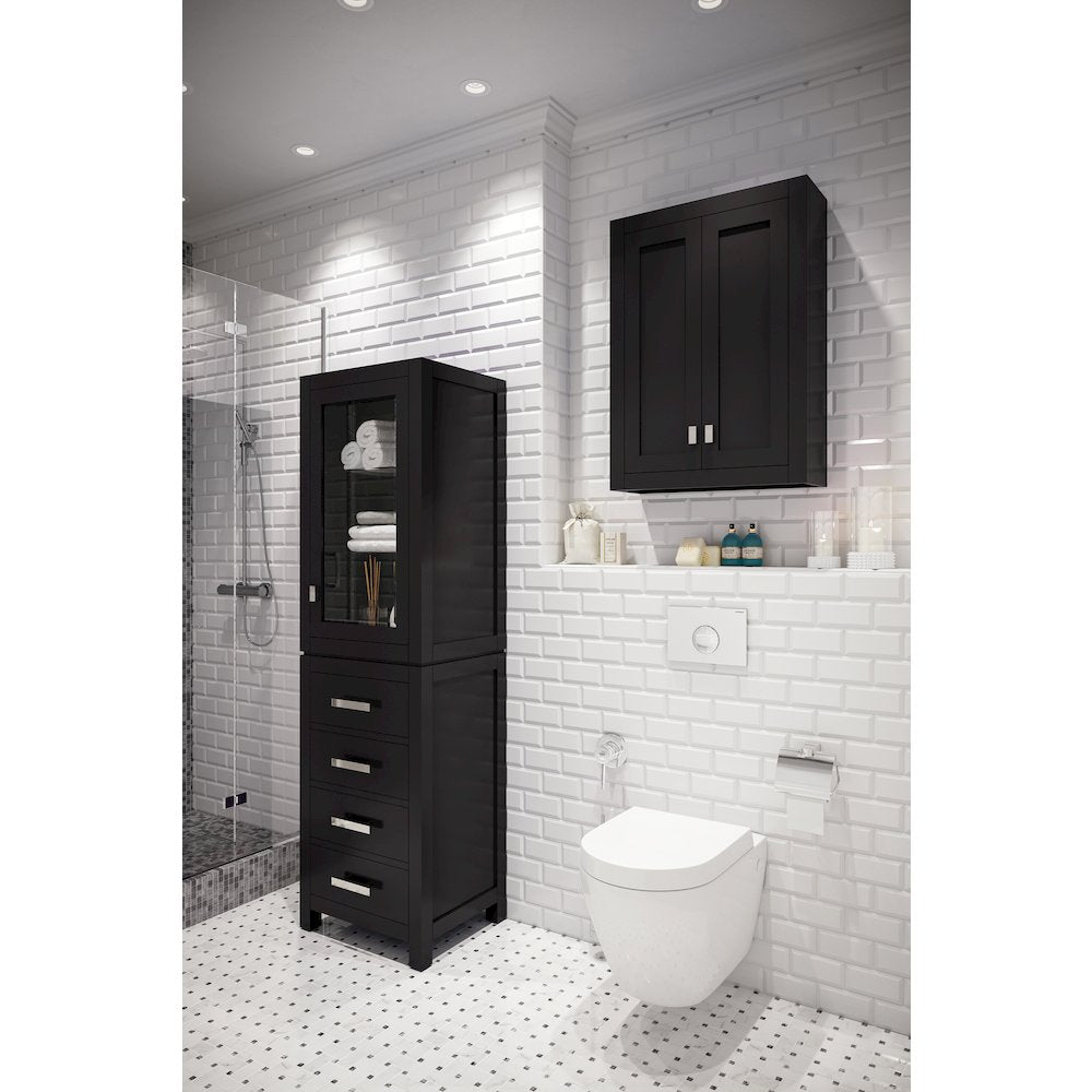 Bath Storage Wall Cabinet in Espresso
