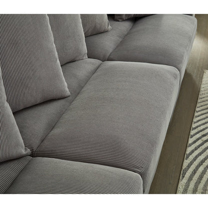 Aira Corduroy Fabric 5 - Piece Sectional