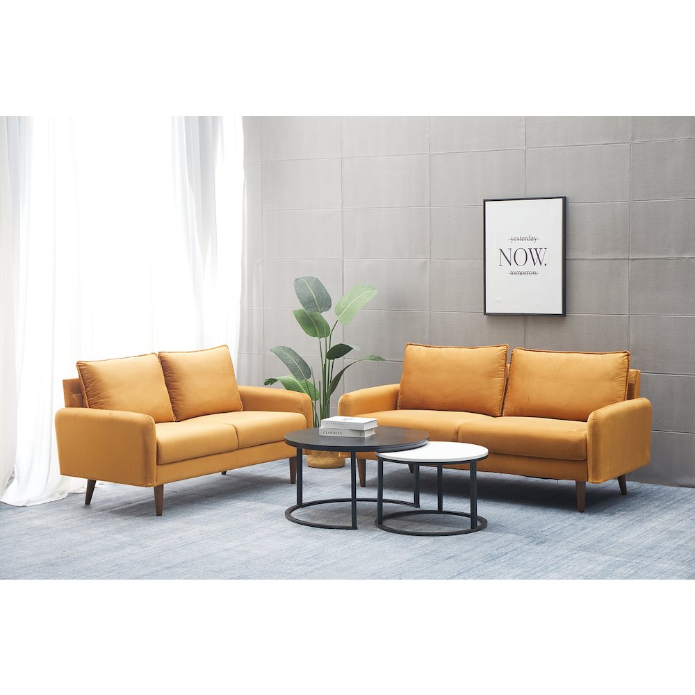 Jadier Velvet 2-piece Living Room Set