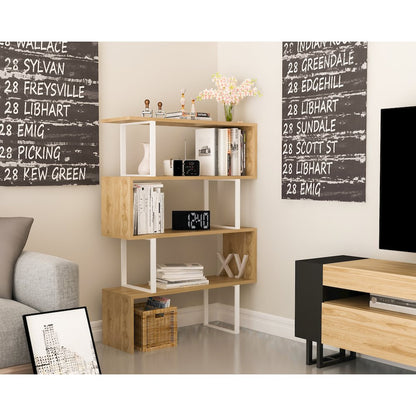 Adriana Bookcase White&Oud Oak