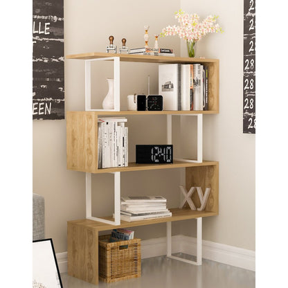 Adriana Bookcase White&Oud Oak