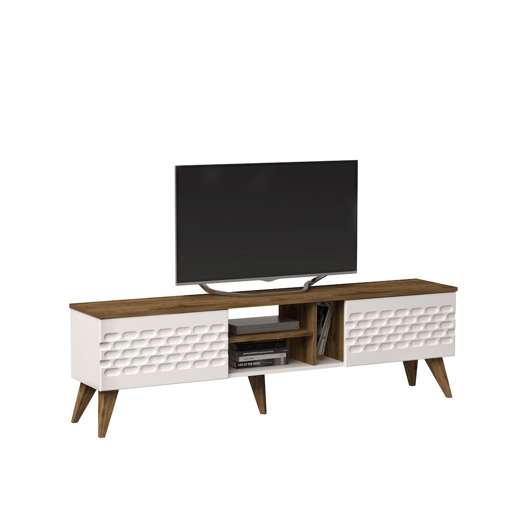 Egg Tv Stand - White & Oud Oak