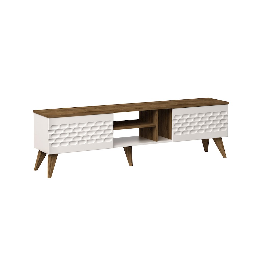 Egg Tv Stand - White & Oud Oak