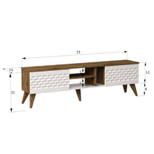 Egg Tv Stand - White & Oud Oak