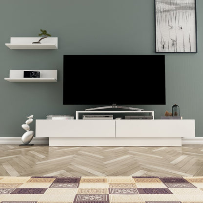 Lusi Tv Stand White&White
