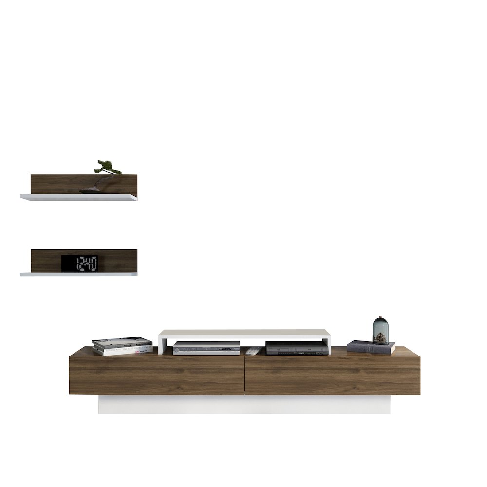 Lusi Tv Stand White&Walnut