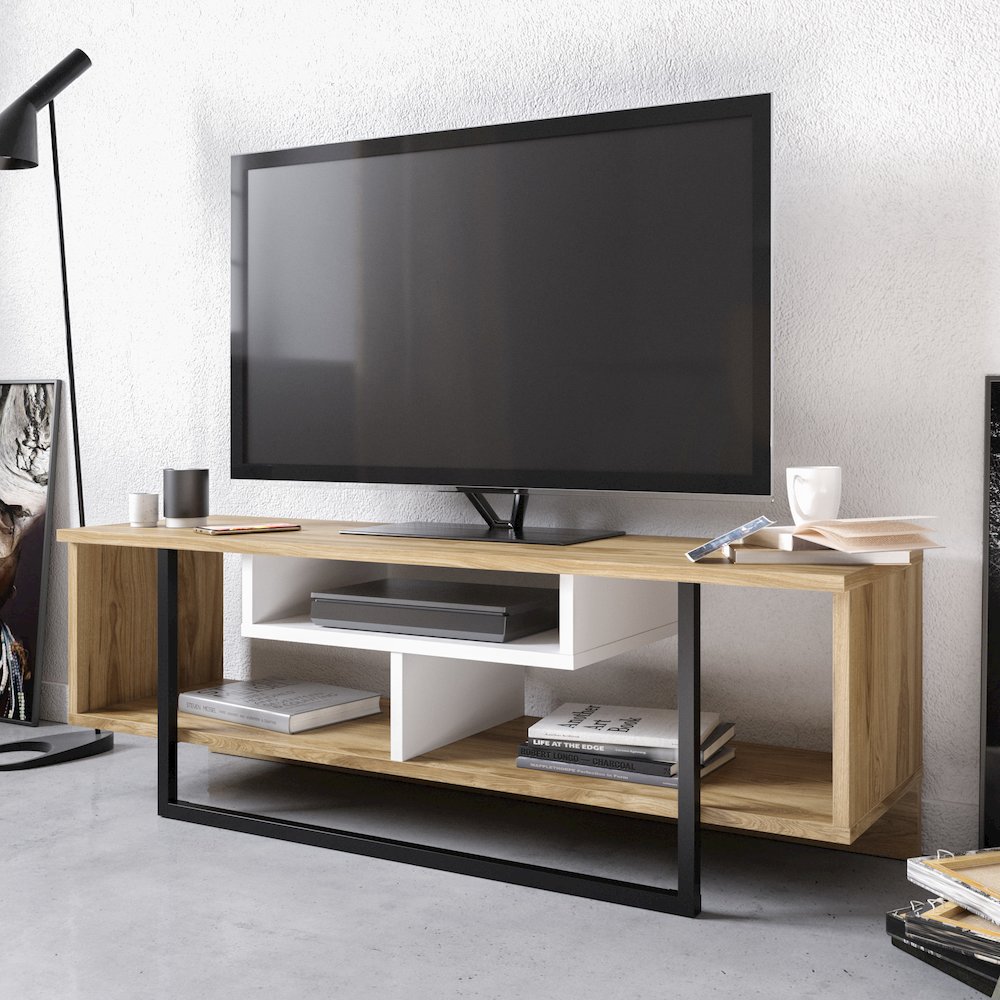 Asal 47'' Tv Stand - Oud Oak & White