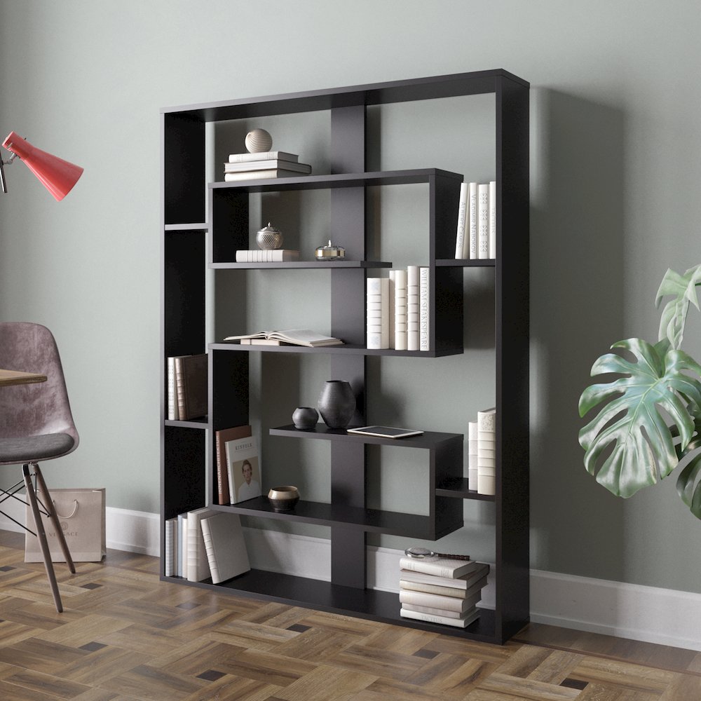 Esteban 61'' Tall Bookcase - Black