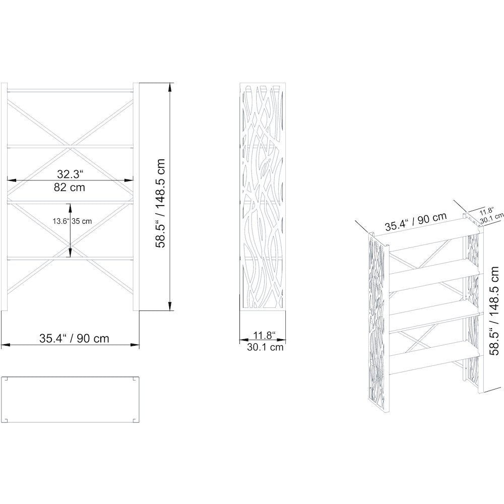 Merkel Bookshelf-White Bendire
