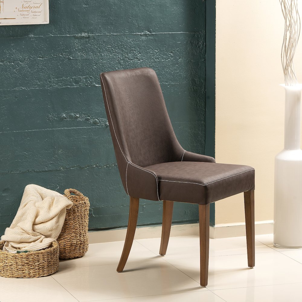 Golden Chair-Brown & Walnut