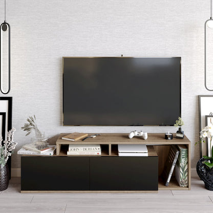 Nexera 47 Tv Stand - Walnut & Black