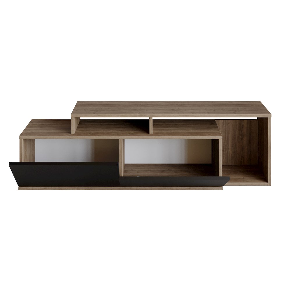 Nexera 47 Tv Stand - Walnut & Black