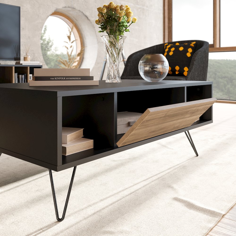 Mistico Coffee Table - Black & Walnut
