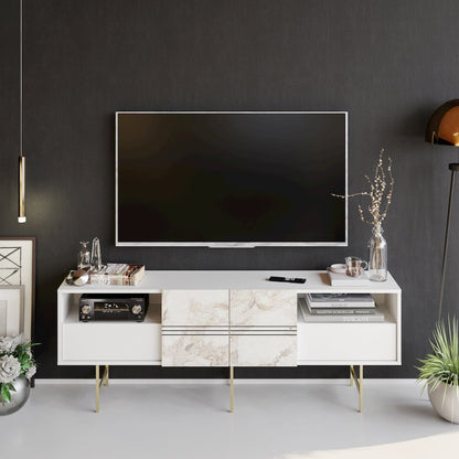 Derin Console - Ephesus White & Gold