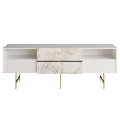 Derin Console - Ephesus White & Gold