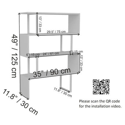 Adriana Bookcase White&Black