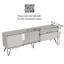 Mistico 71'' Tv Stand - Black & Walnut