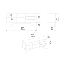 North Tv Stand - White & Gold