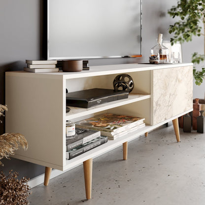 Pi Tv Stand - White & Ephesus
