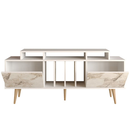 Char Tv Stand - White & Ephesus