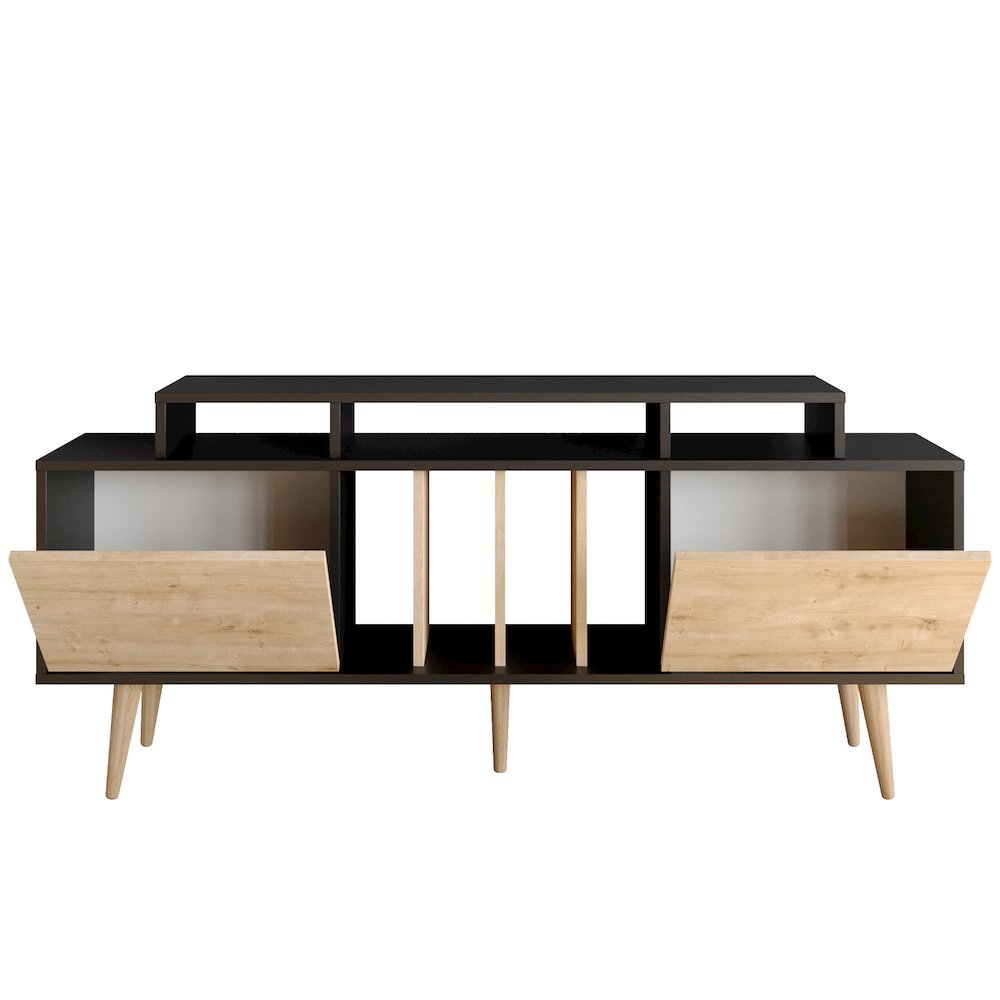 Char Tv Stand - Black & Sapphire Oak