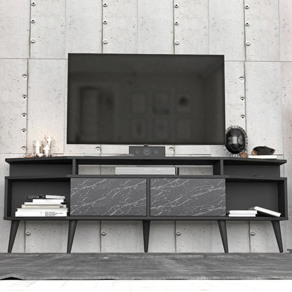 Dennis Tv Stand - Black & Bendire Marble