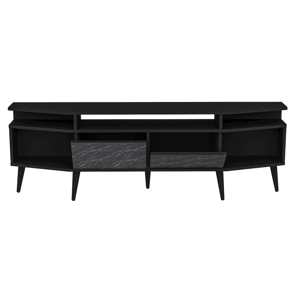 Dennis Tv Stand - Black & Bendire Marble