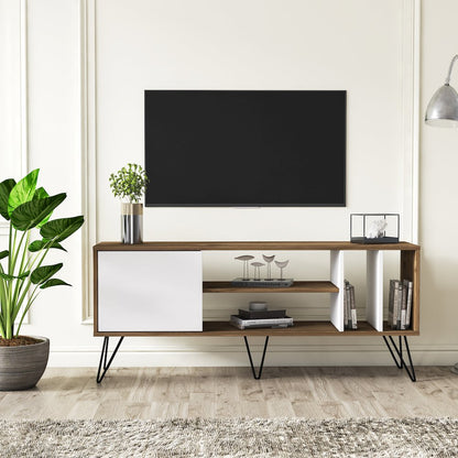 Mistico 55'' Tv Stand - Walnut & White